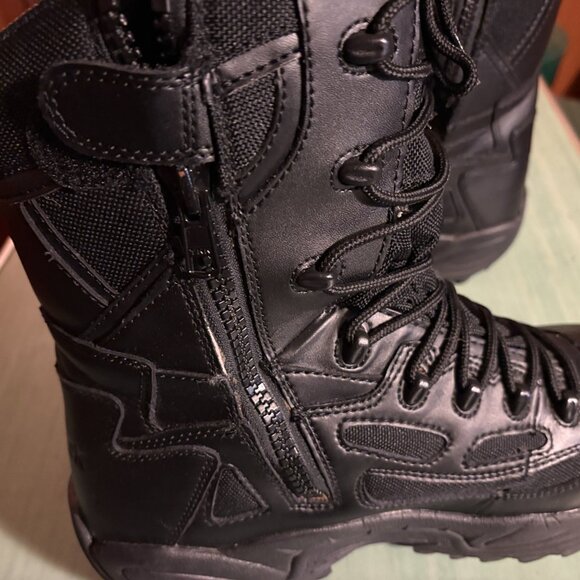 Mens Reebok 8" Rapid Response Side Zip Black Tactical Boots Size 11.5 W RB8878 - Picture 6 of 10
